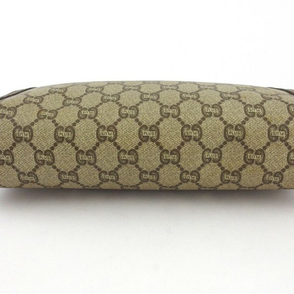 GUCCI clutch bag GG plus beige PVC �~ leather Auth used T18207 - Picture 5 of 8